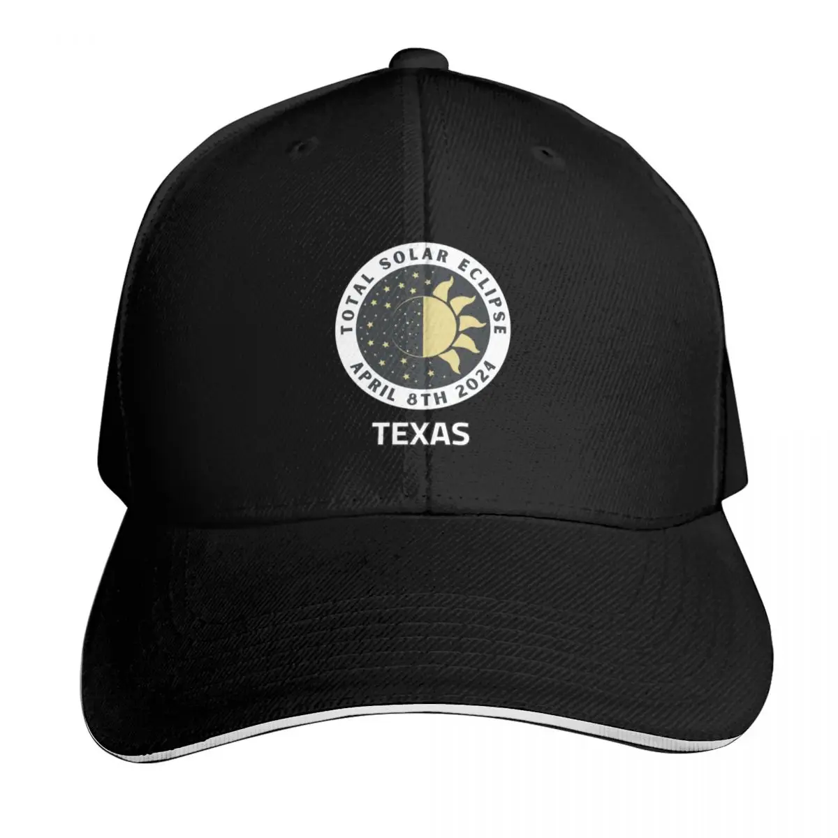 Total Solar Eclipse 2024 Texas TX Baseball Cap Gift for Him Her Casual Daily Wear Quick Dry Performance
