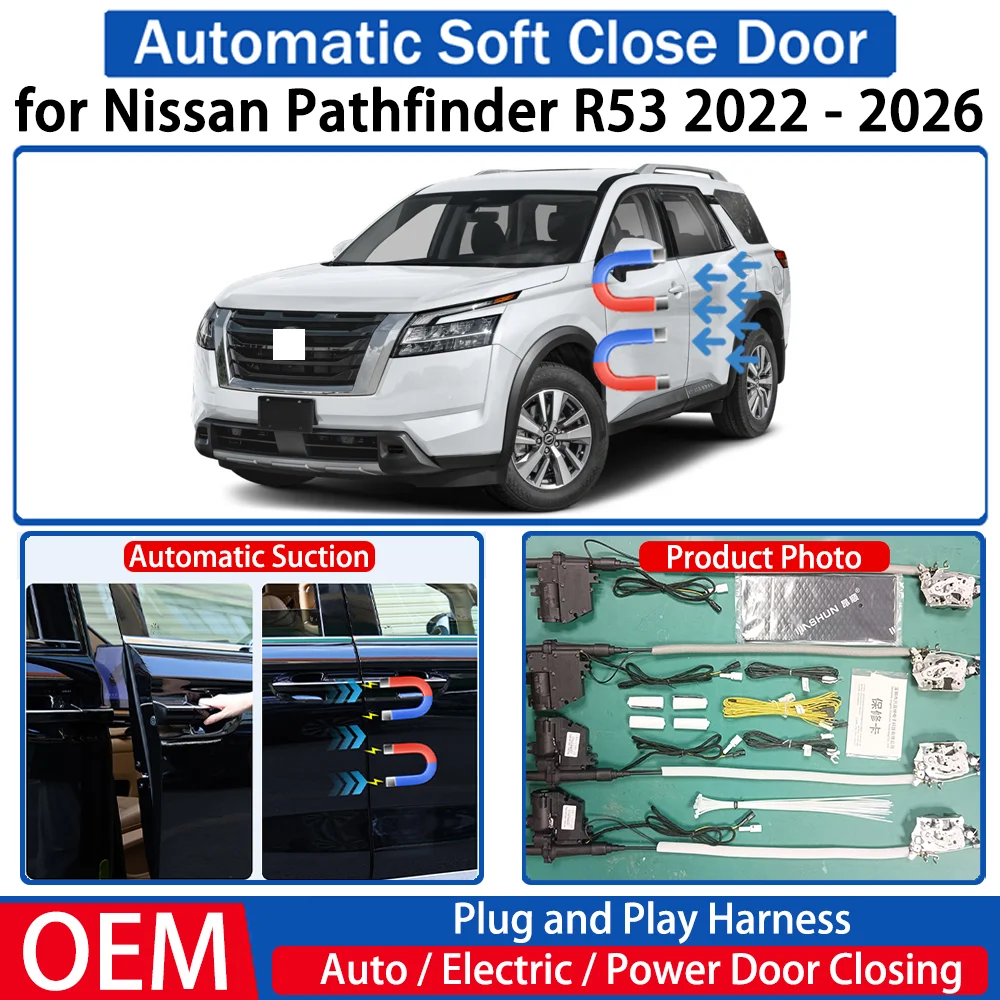 for Nissan Pathfinder R53 2022 2023 2024 2025 2026 Car Automatic Soft Close Door Electric Suction Kit Auto Power Closing System