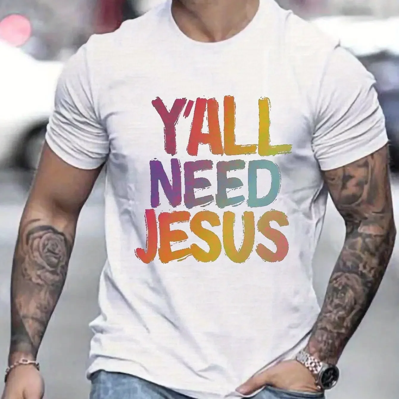 100% pure cotton new summer men's and women's short sleeved T-shirt, creative English printing, comfortable and soft fabric