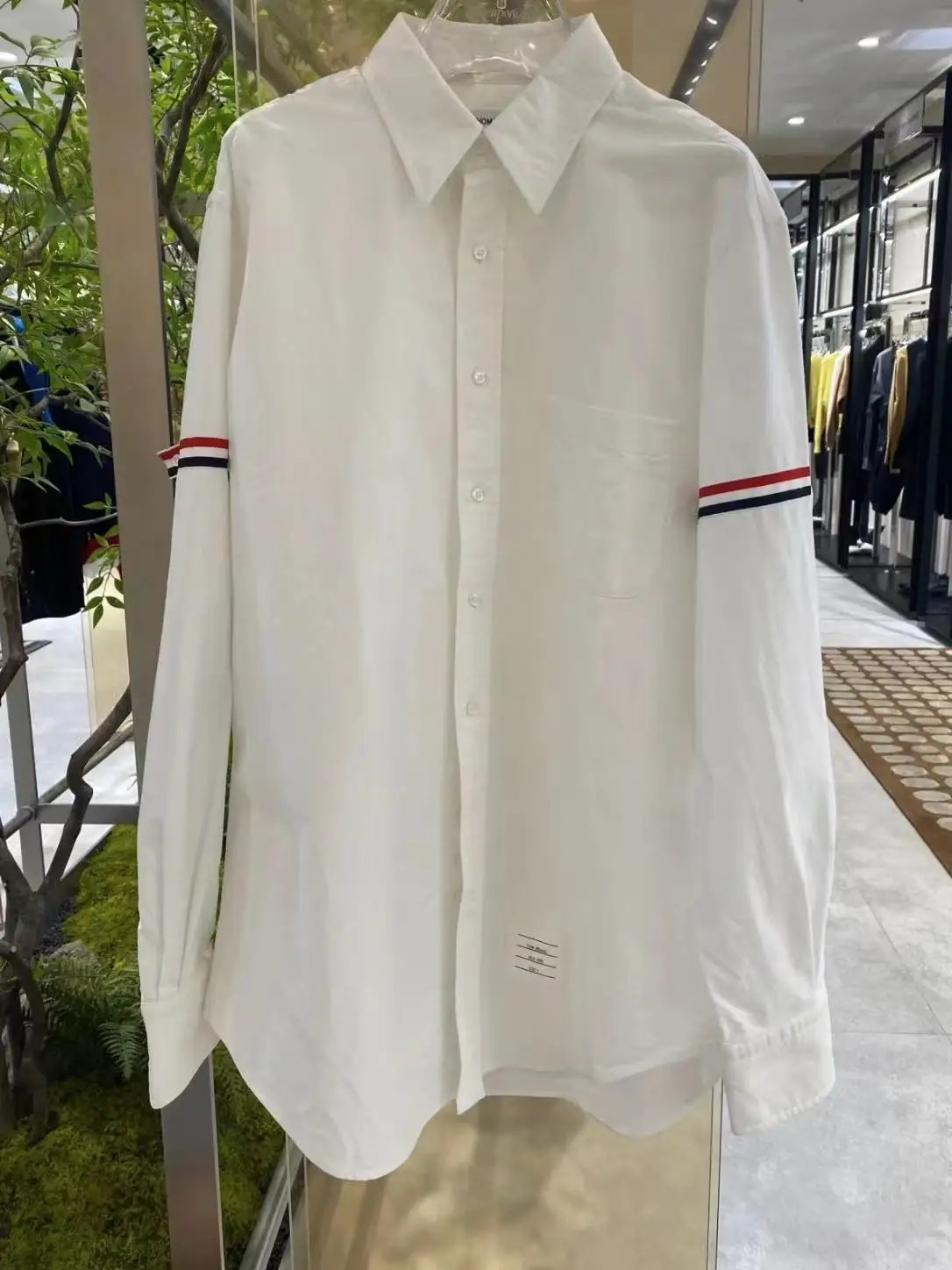 

Trendy Pure Cotton Ox Cloth Long Sve irt for Men And Women plus Size White Collar Button up Casual irt