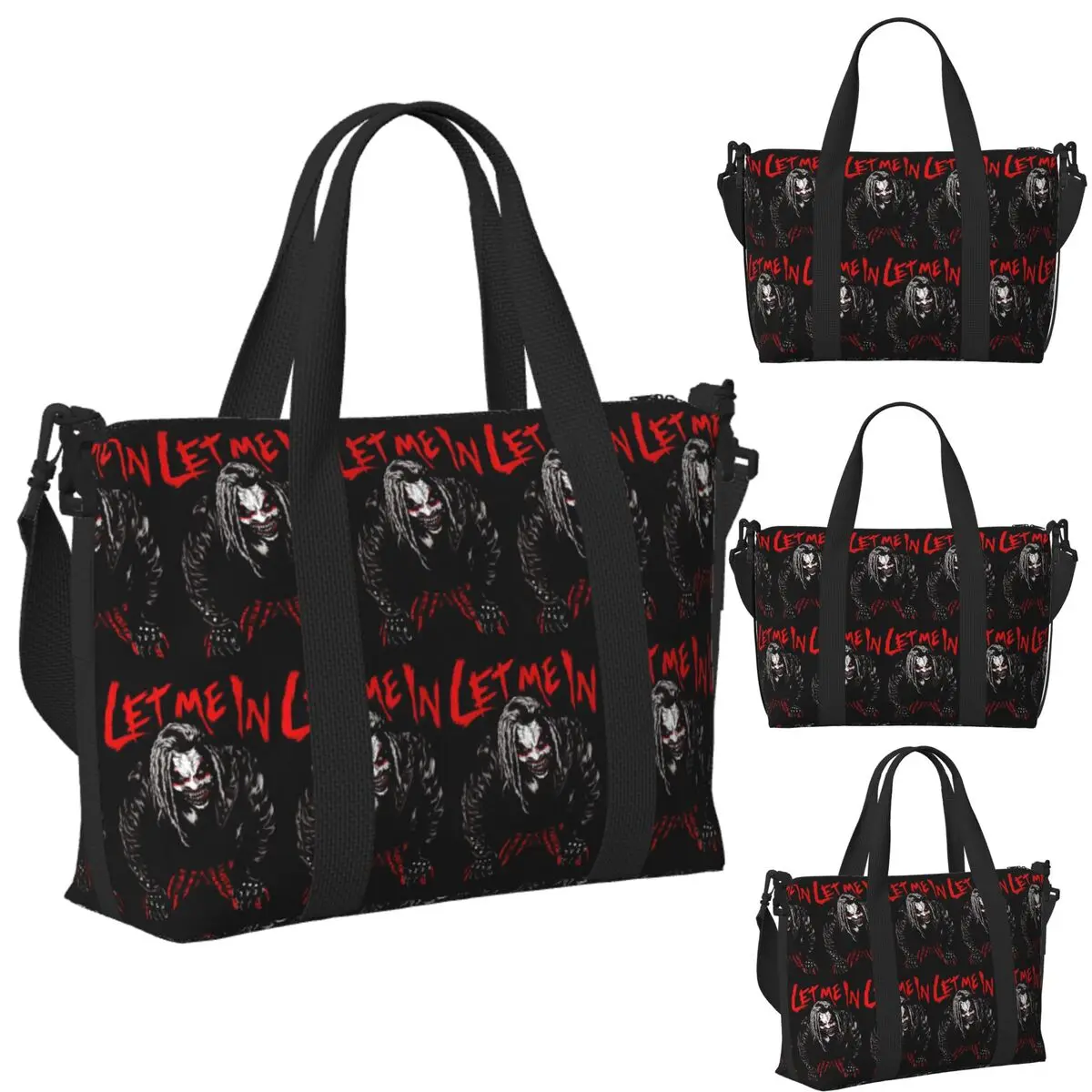 

Custom Bray Wyatt Vintage The Fiend Comics Beach Travel Bag Large Capacity Tote Bags for Gym Women Shopping Duffle Shoulder Bag