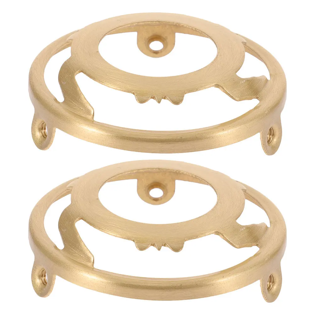 2 قطعة E14 الزجاج الظل تحديد حلقة النحاس مثلث قوس تصميم ل تأمين صالح سهلة التركيب غطاء مصباح محول الإضاءة #5