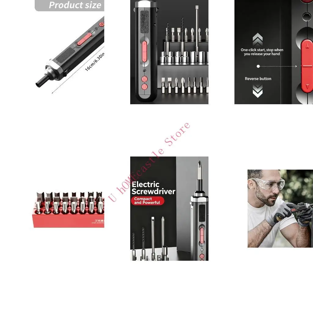 63HF Rechargeable Battery Powered Electric Screwdriver High Torque Nonslip Power Tool For Tight Space Tasks