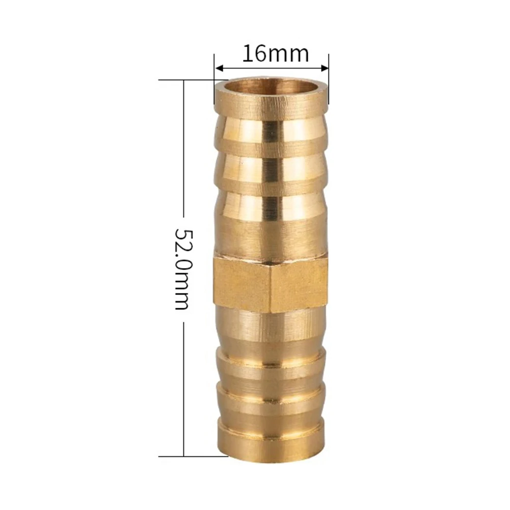 14mm 16mm Brass Barbed Straight Connector Hose Fitting For Water For Steam Air Fuel Oil Gas Pipeline Industrial Plumbing Parts