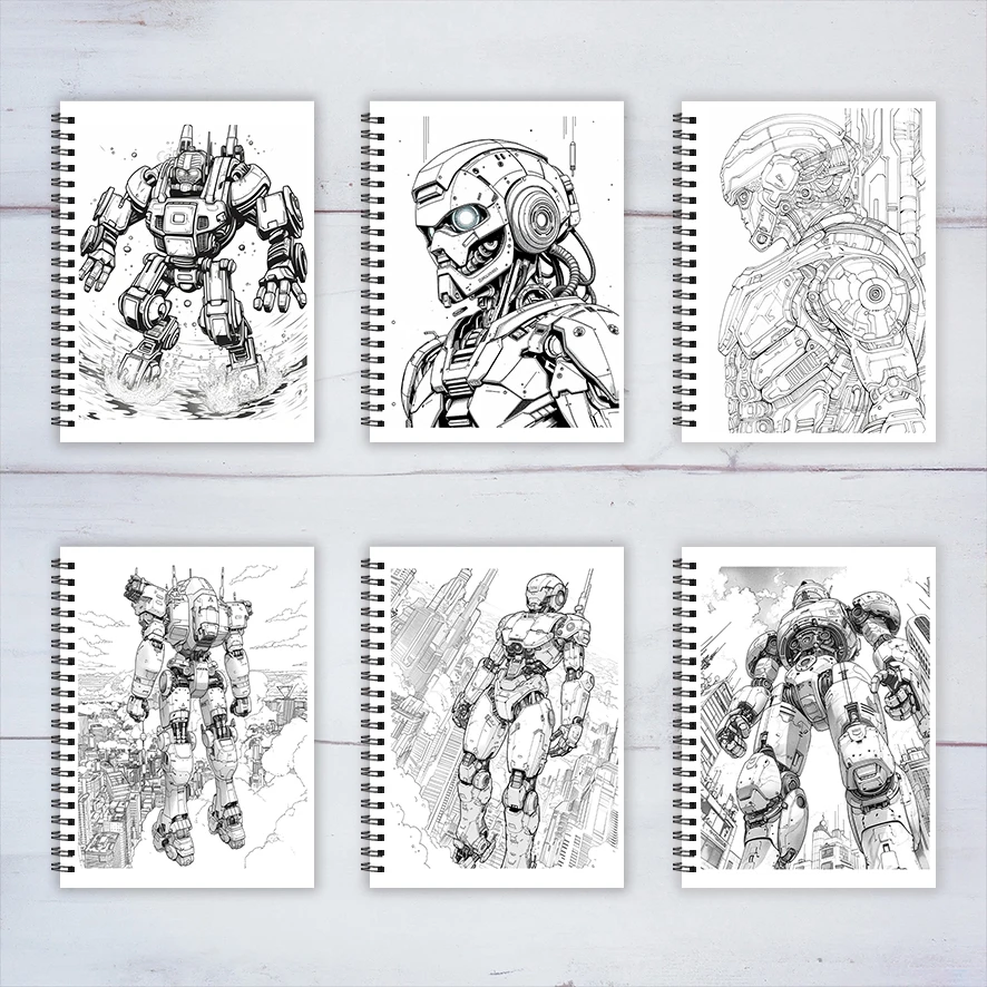 Machina Fury Coloring Book - 8.3x 11.2 Inch 22 Page Coloring Book - Helps Reduce Stress and Ease Emotions