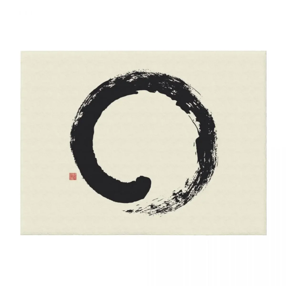 

Ens / Japanese Zen Circle Throw Blanket Travel Shaggy Decorative Sofas Furrys Blankets