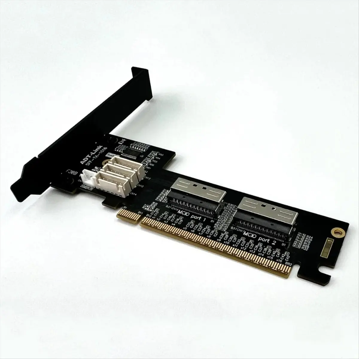PCIe 4.0 X16 MCIO Graphics Card Split Card Extender Cable GEN4 PCIE X16 to X8 X8 Bifurcation Adapter Riser Card