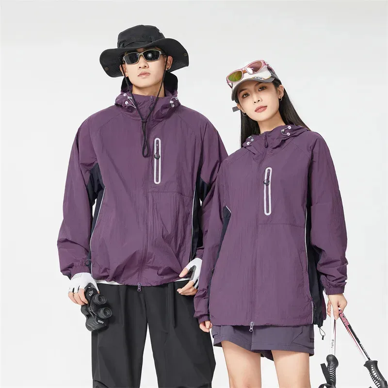 

DAVIDSHAO High Quality Mountain Lightweight Sun Protection Clothing for Unisex Fishing Hiking UV Protection UPF50 Skin Jacket