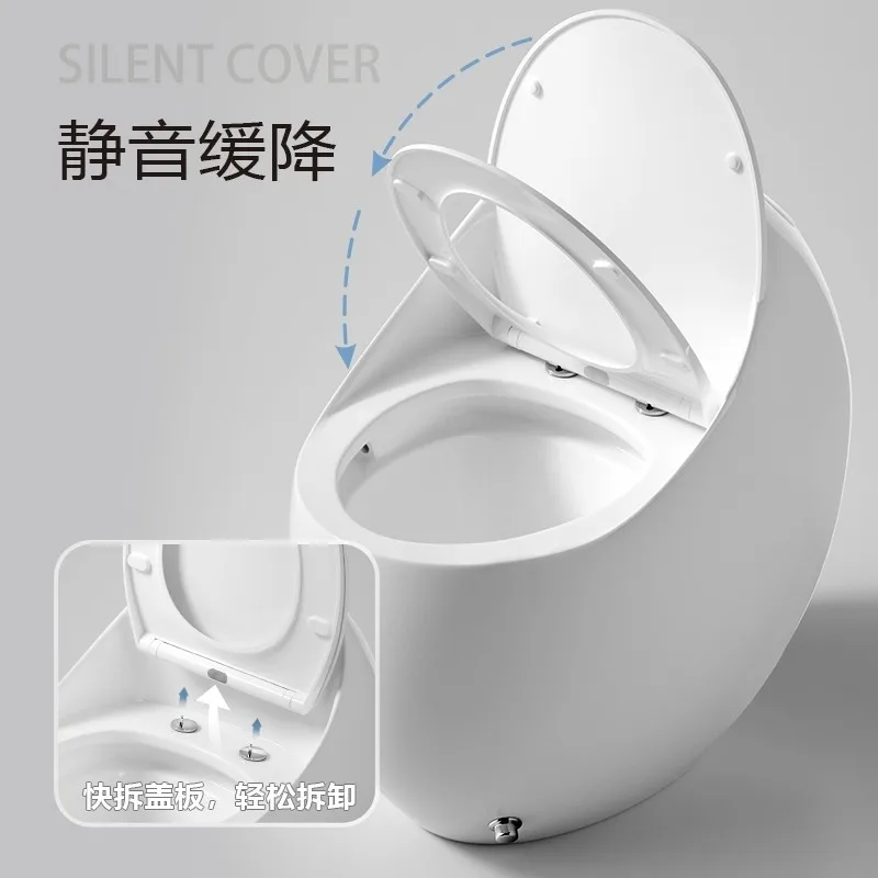 Toilet household colored chicken egg type hand kick small apartment toilet pumping siphon type personalized creativity