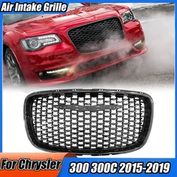 Front Upper Hood Grille Grill Fits For Chrysler 300 300C 2015-2019 Black SRT Style Air Intake Grille Car Ornament