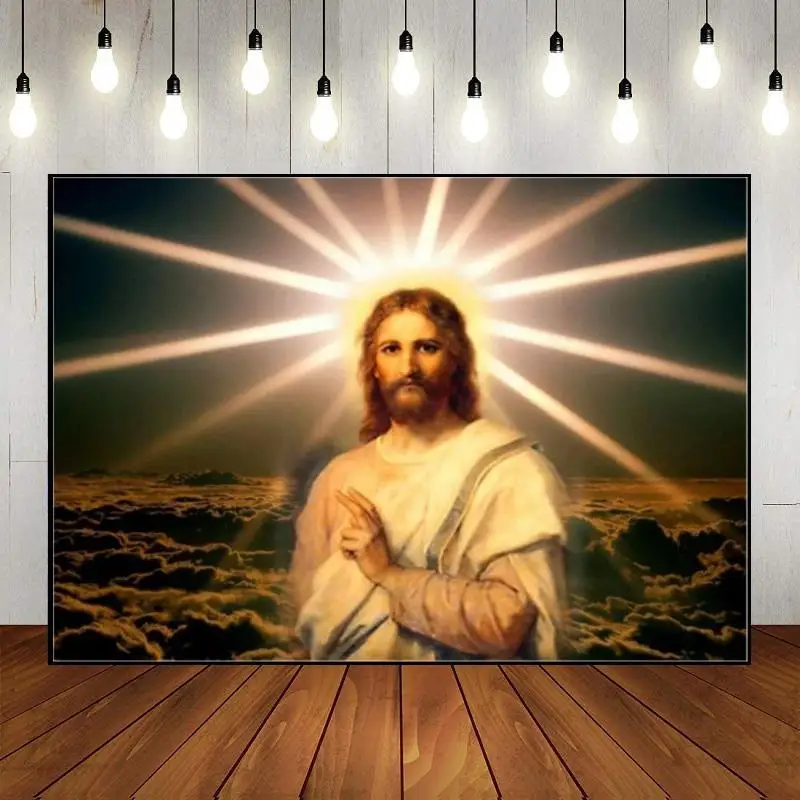 God Jesus Coming Decoration Photo Background Renaiss Photography Backdrops Party Custom Birthday Backdrop Baby Shower Studio