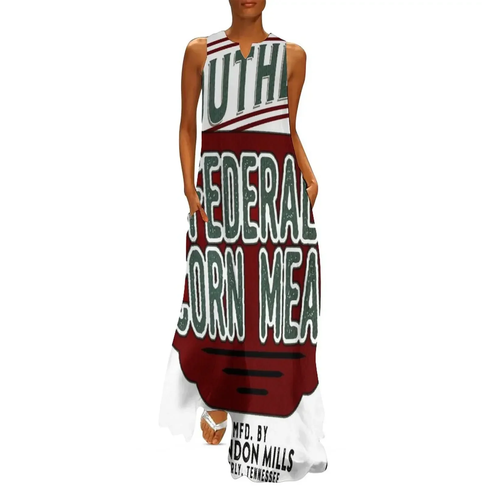 

Feed Sack Southern Corn Meal Long Dress elegant chic women dresses promotion dress summer 2025 women Woman clothing Dress