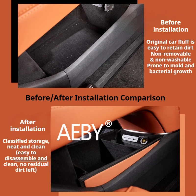 ถาดเก็บของคอนโซลกลาง AEBY สำหรับรถยนต์ BYD Sealion 7 ปี 2024 กันน้ำ กันลื่น ชั้นเก็บของชั้นล่าง อุปกรณ์ตกแต่งภายใน