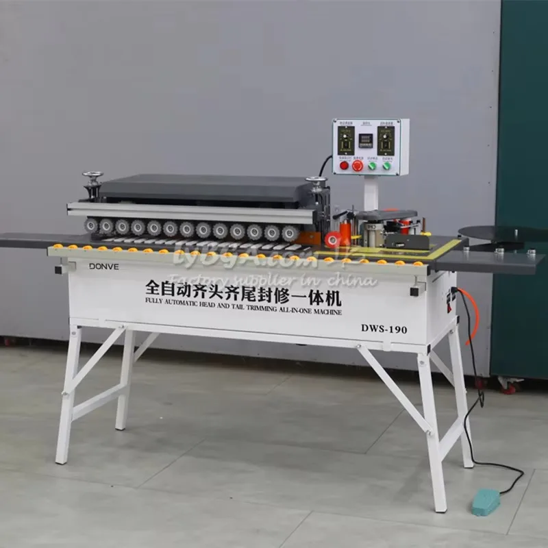 【Industrial】LY Desktop Type Edge Banding Machine Fully Automatic Square Rail Slide Way Contour Trimming Curved And Straight Dual