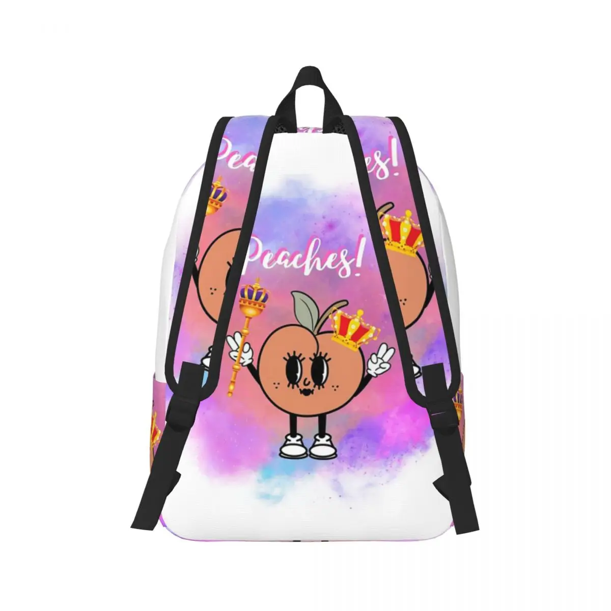 Magic Queen Of Peaches In Cute Cartoon Style Backpack Daypack Large Capacity Kids BookBag School Bag Shoulder Bags for Men Women