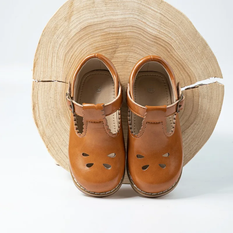 

Детская обувь для девочек, весна-осень 2022, повседневная обувь для малышей, модная универсальная детская школьная форма с вырезами, кожаная обувь