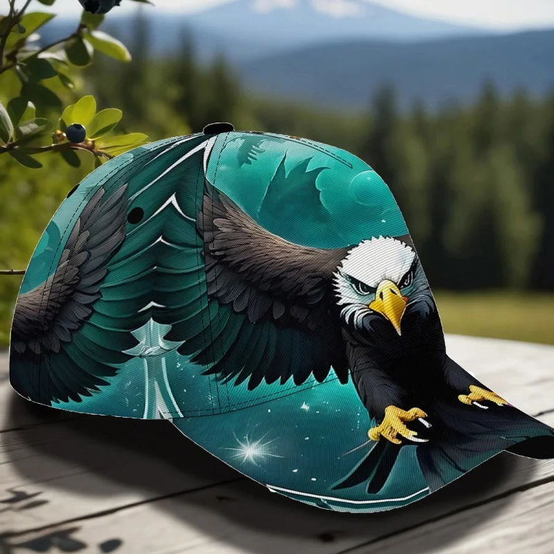 Fierce Eagle Pattern Baseball Cap Adjustable Breathable Casual Hat Suitable for Outdoor Sports Dancing Skateboarding Daily