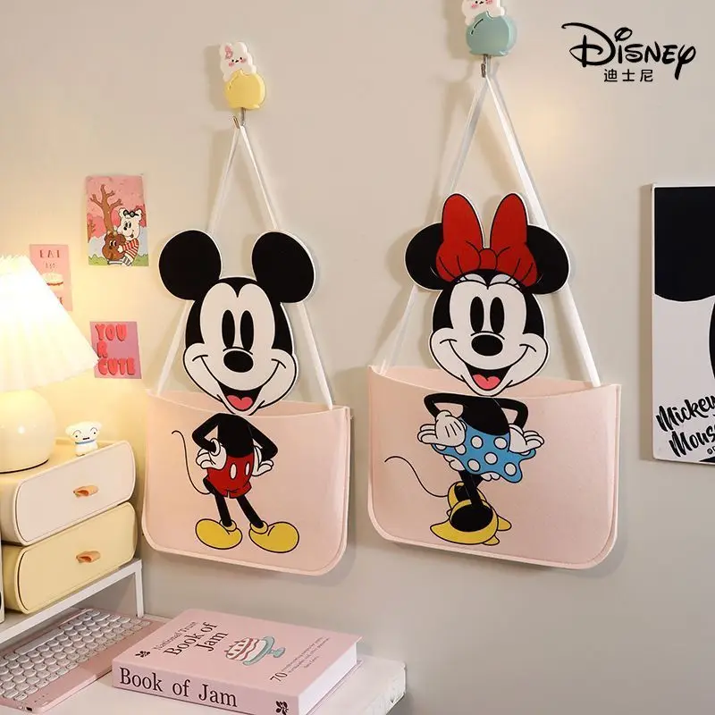 

Disney Mickey Mouse Stitch Large Capacity Wall Hanging Bag with Keys Miscellaneous Items Dormitory Storage Bag Accessories Gifts