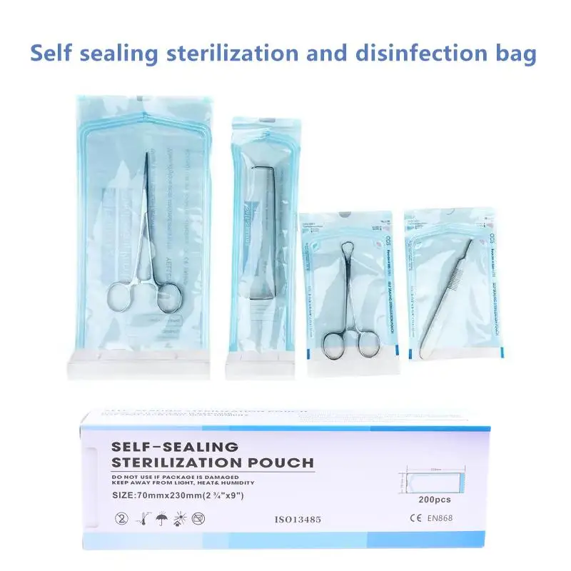 

Efficient Self Seal Sterilizer Bags 200PCS Autoclavable for Versatile Dental and Tattoo Applications