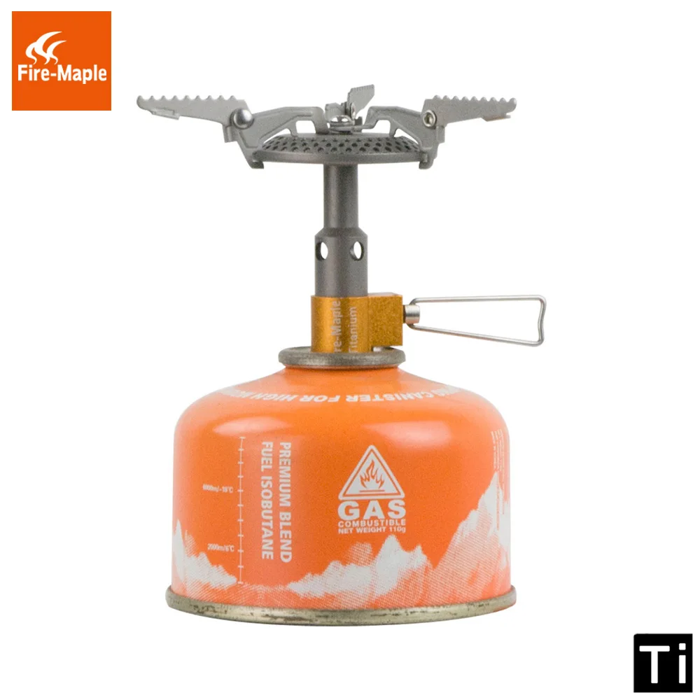 Fire Maple FMS-116T Outdoor Mini kuchenki kempingowe Palnik gazowy do wędrówek z plecakiem 48g 2300W Przenośna lekka tytanowa kuchenka gazowa