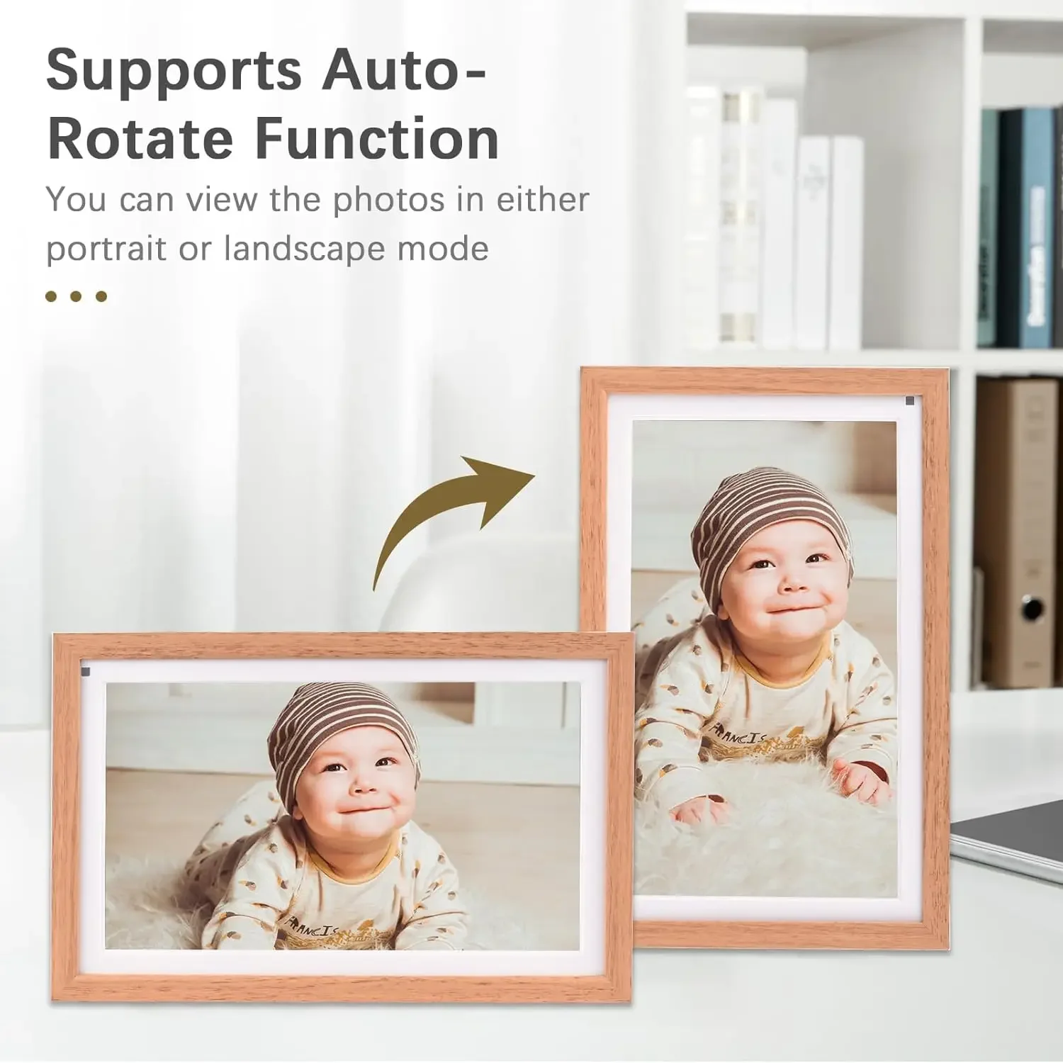 

Best 1920x1080 IPS Touch Screen 15.6" Large Digital Photo Frame With 32GB Memory Share Photos Videos Via Frameo App Gift For Fam