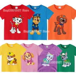 Pfote Patrouillen Kinder T-Shirt Kinder Kleidung Jungen Mädchen Kleidung Cartoon Streetwear Shirts Kawaii Figur Chase Skye Print Tops