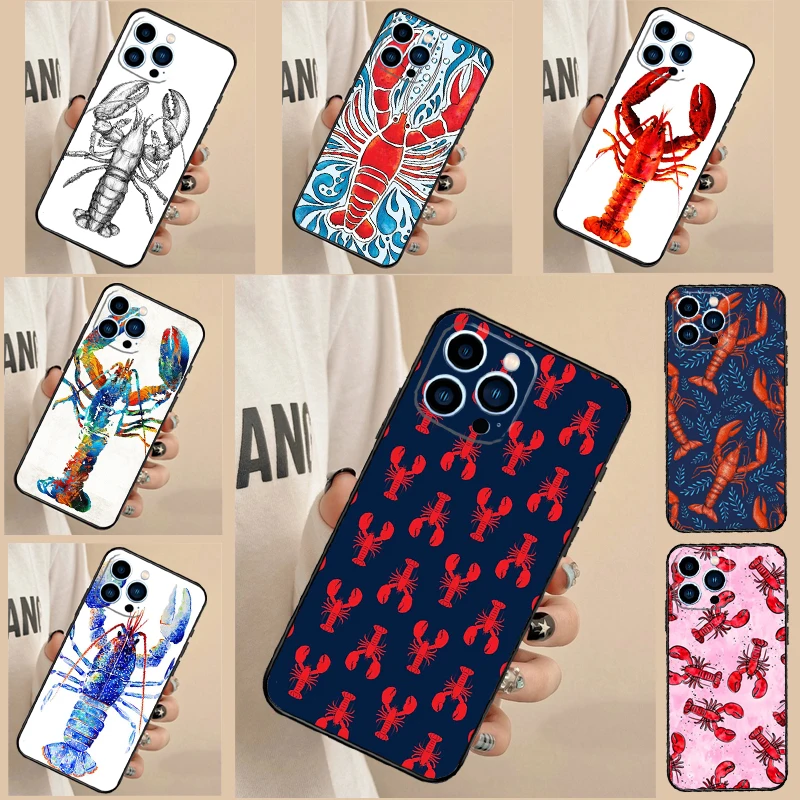 Animal Lobster Classic Case For iPhone 16 15 12 13 Mini 11 14 Pro Max X XR XS Max 7 8 14 Plus Cover Coque