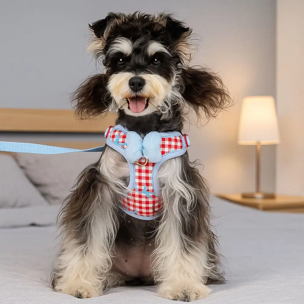 

Adjustable Dog Bow Harness Splicing Breathable Dog Chest Strap Candy Color Comfortable Dog Cooling Vest for Cats and Dogs