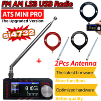 ATS Mini Pro SI4732 0.5-108mhz LSB USB AM FM FM Radio 1.9inch IPS Screen DSP Radio All Band Radio Receiver with 2Pcs Antenna