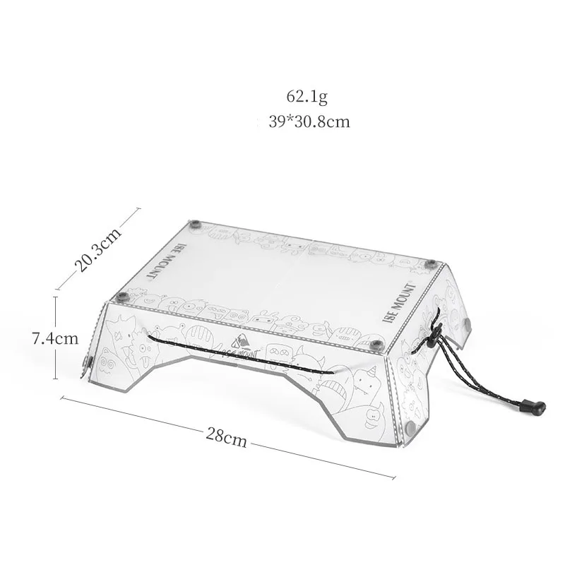 

‌Foldable Camping Table Portable Multi-functional PP Outdoor Picnic Table Detachable Tray For Hiking Road Trip BBQ Cookware