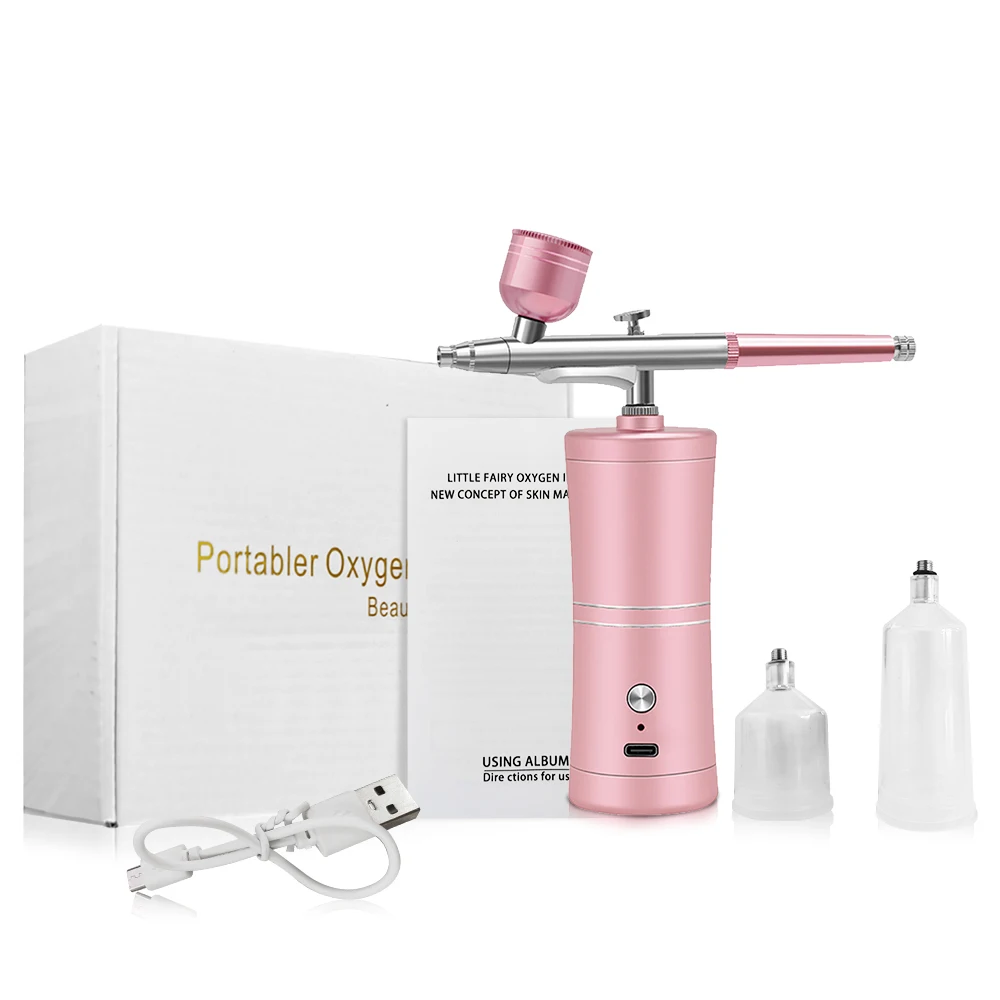 Airbrush-Nägelkompressor zum Malen, Make-up, tragbare Mini-Akku-Airbrush-Spritzpistole für Nagelkunst, Tattoo, Kuchen, Dekor, Malerei