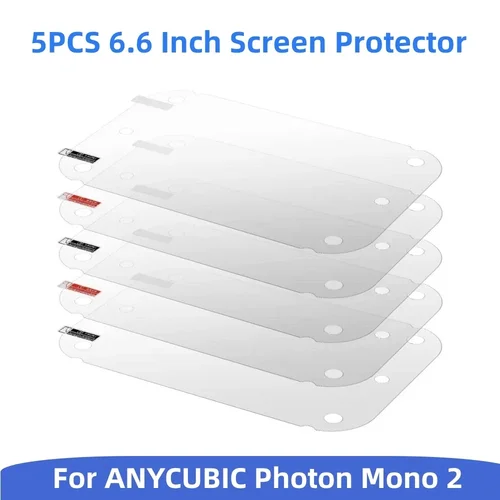Protector de pantalla de 5 uds., película protectora LCD de 6,6 pulgadas para Anycubic Photon Mono 2, accesorios de repuesto para impresora de resina 3D