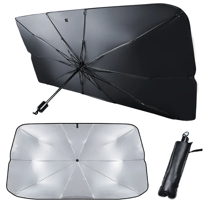 Parasol plegable para parabrisas de coche, cubierta UV, aislamiento térmico, protección Interior para ventana delantera, 125cm, 140cm