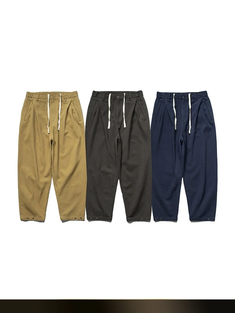 

NTED Осенние Новые Мужские Повседневные Брюки Из Твила Прямого Кроя В Стиле Ретро С Цветовыми Блоками, Свободные, Универсальные, Длинные