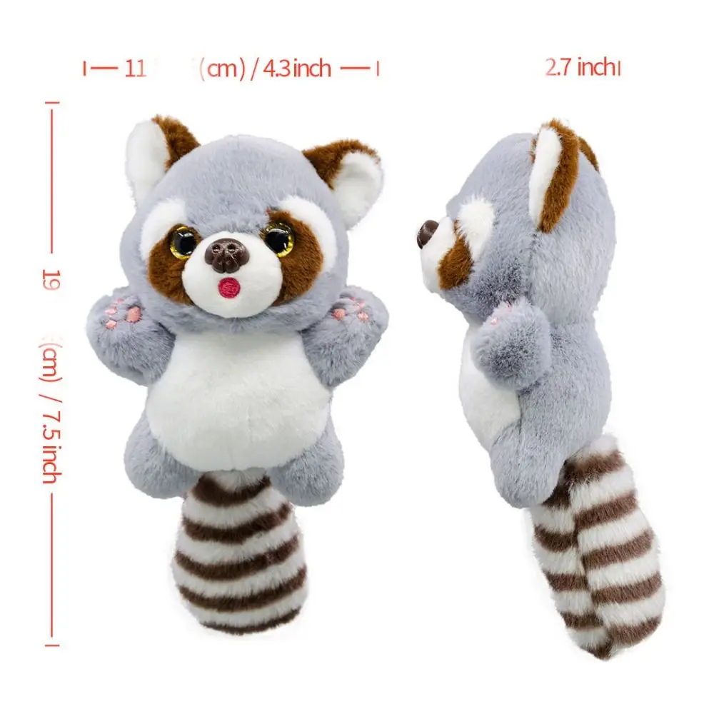 Llavero de peluche de mapache, animales de peluche, exquisito colgante de felpa de mapache, lindo llavero de Animal relleno Kawaii, colgante de bolso
