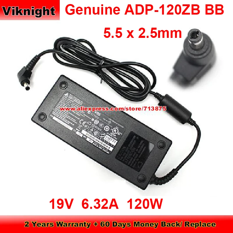 Genuine for Delta ADP-120ZB BB AC Adapter 19V 6.32A 120W for Asus N76VM-V2G-T5063V N56VZ-DH71-CA N55SF-DS71 N56VZ-RB71 G95 N56VM