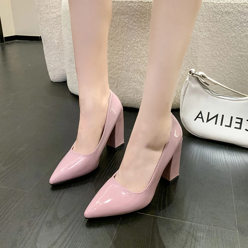 Solid color Classic Casual High Heels New Pattern Fashion Oversize Shoes In 2024 Pumps Women Shoes sandalias de mujer