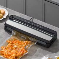 Automatic Touch Button Bags Packaging Kitchen Storage Portable Stainless Steel Food Vacuum Sealer Machine