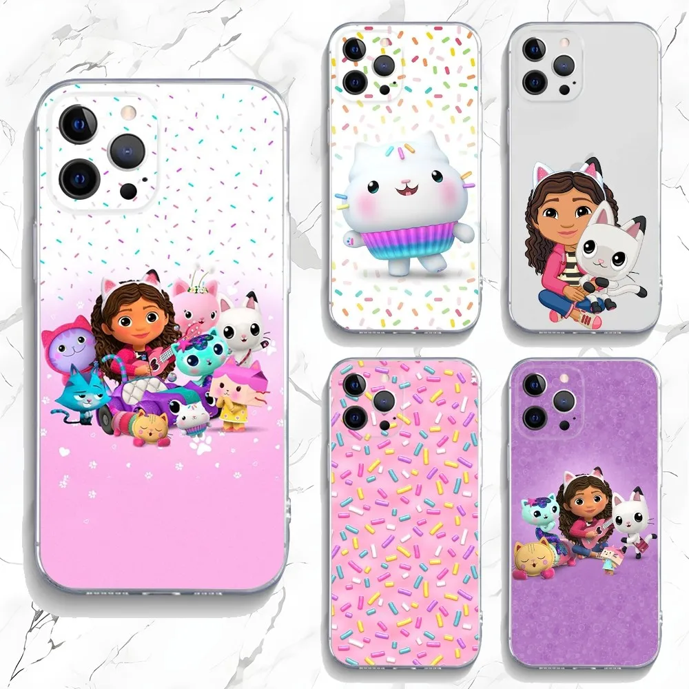 Cute G-Gabbys D-Dollhouse Phone Case For iPhone 15,14,13,12,11 Plus,Pro,Max,XR,XS,X,7,8 Plus,SE,Mini Transparent Silicone Soft