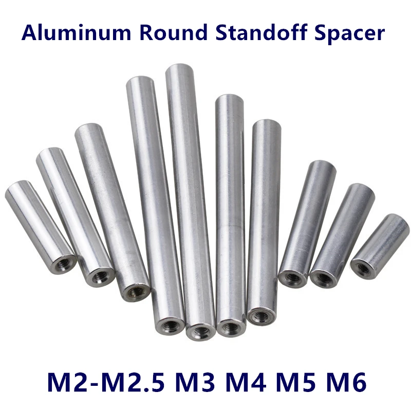 Beicai M2 M2.5 M3 M4 M5 M6 Round Aluminum Standoff Column Stud Extend Long Nut Aluminum Spacer Rods For Rc Fpv Multirotors