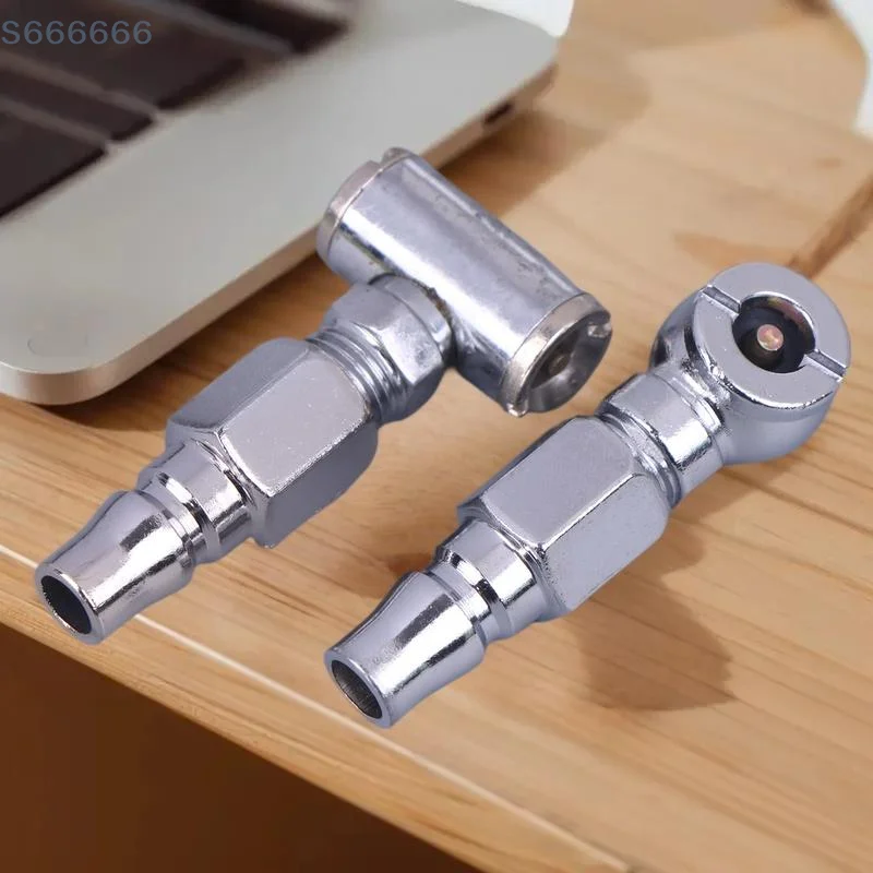 Motorcycle Tire Replacement Adapter, Multifunction Silver Inflator, 1-Piece Quick Connect Inflatable Nozzle.
