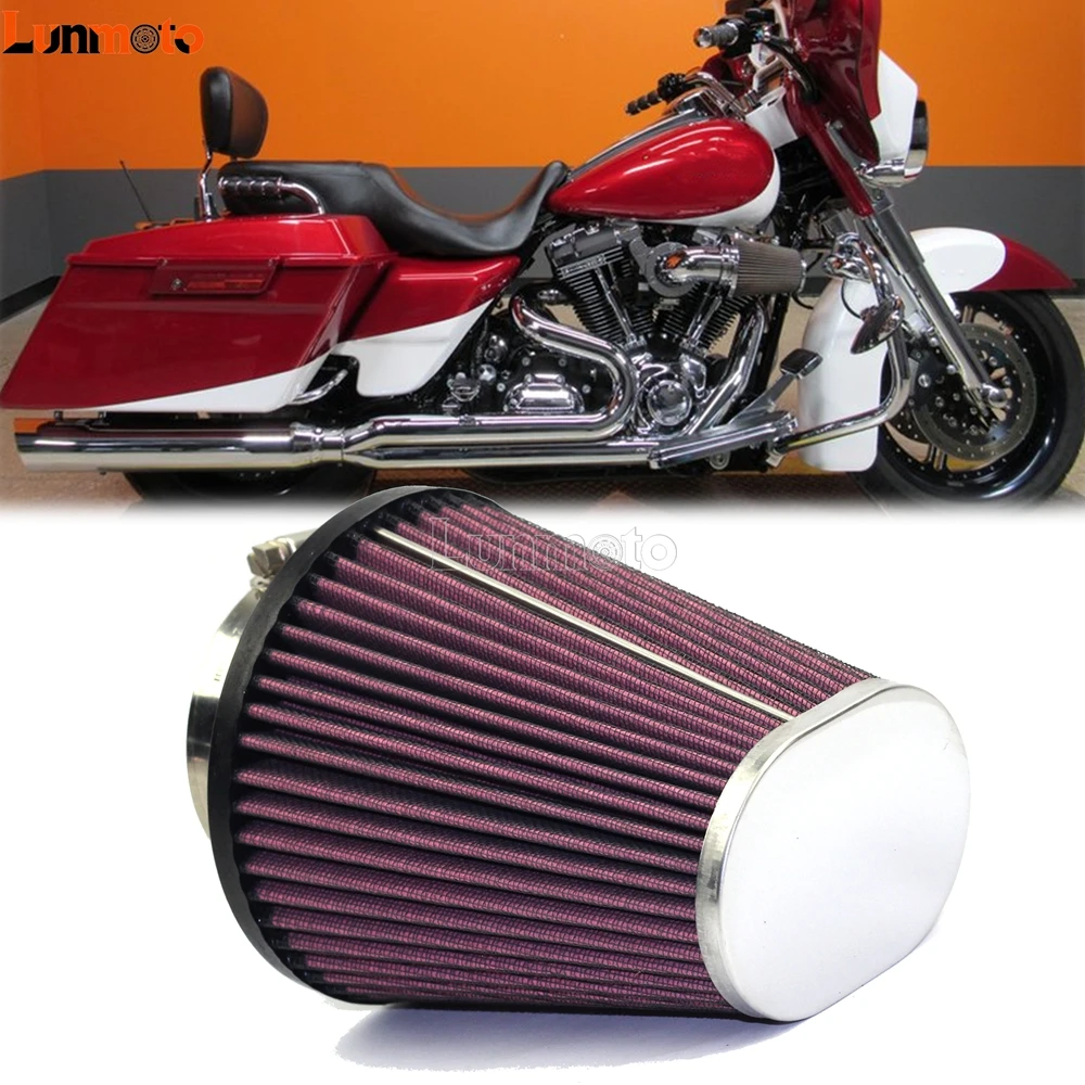 For Harley Air Filter Oval Tapered Touring Air Cleaner FLHX STREET GLIDE 2008-2015 FLHXS STREET GLIDE SPECIAL 103 CI 2014-2016