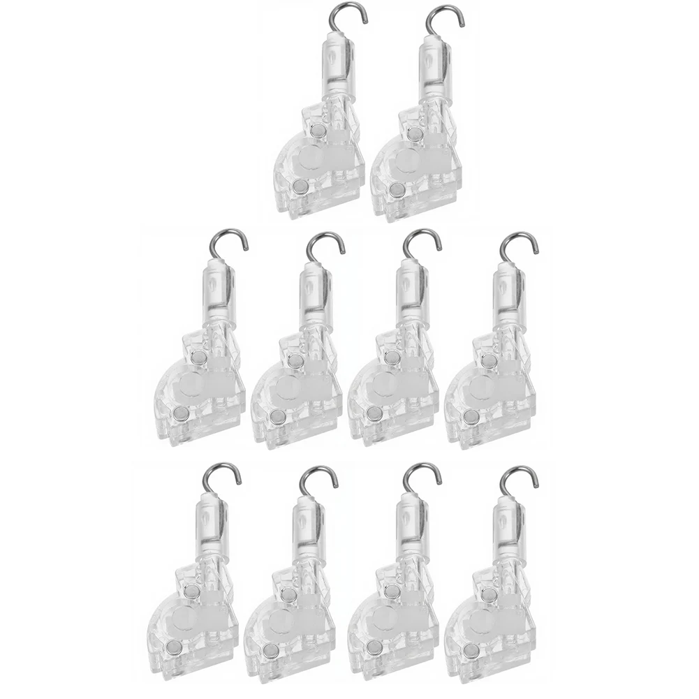 Wand Tilter 10pcs Blind Wand Tilter Metal Hook Reinforcement D-type Gear Hole Robust Metal Hook Tilters Blind Control