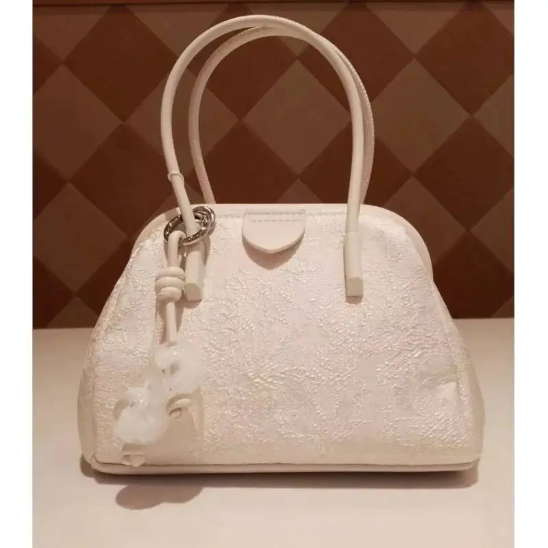 

Bloom Chinese Style Versatile Beige Hand Bag Purse Women Fairycore Aesthetic Shell Bags Ladies Sweet Elegance Handle Wallets