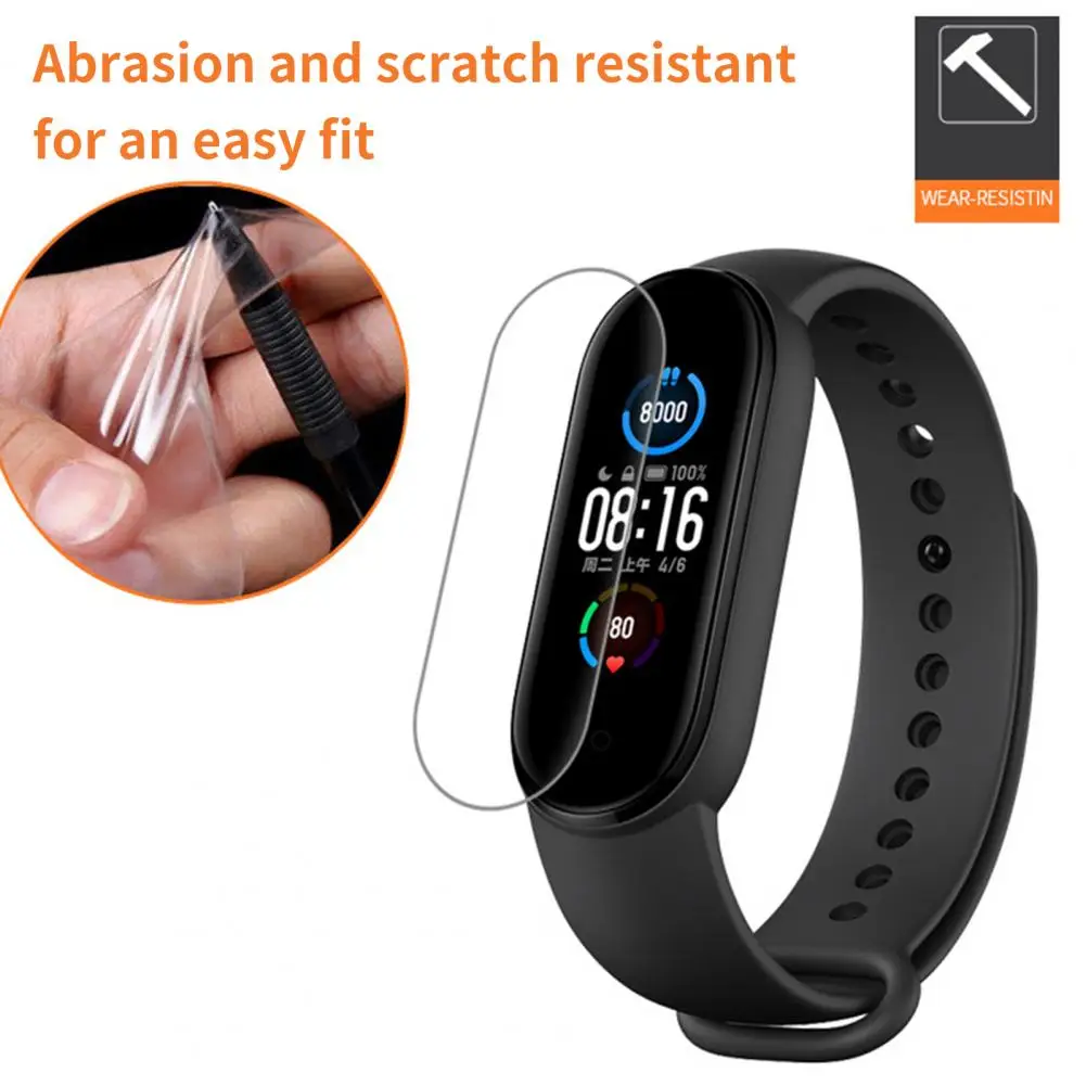 Watch Screen Film Anti scratch Ultra thin Self adhesive Smart Watch Soft Protective Film for Mi Band 6/7/7 NFC