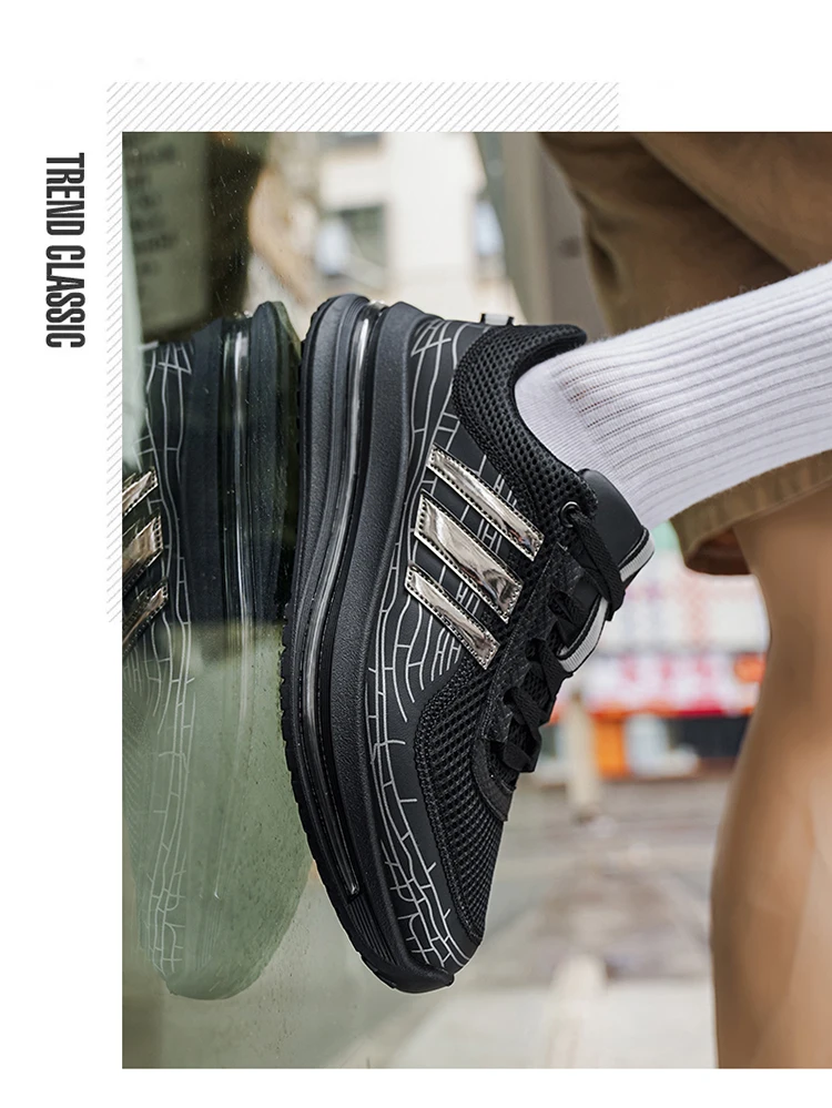 Modische Herren-Freizeitsneaker, atmungsaktives Obermaterial, leicht und strapazierfähig, ideal für Sport und den Alltag. – Detail 15