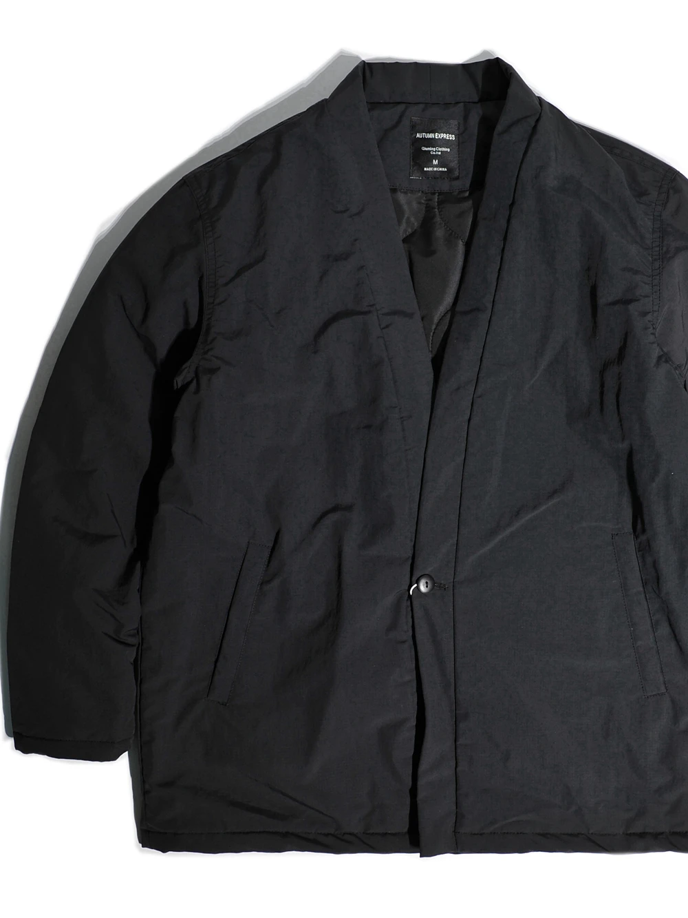 

Casual Cotton Padded Jaet Men's Long V-ne Cardigan Coat Sli Harajuku Sle Warmth Functional Workwear Leisure Outerwear