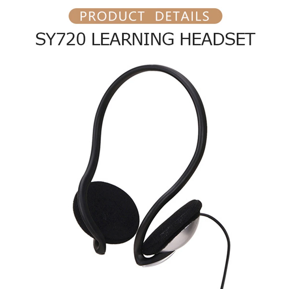 Wired Headset Over-Ear Headphones with Mic Lightweight Portable Stereo Bass Wired Headphones for Smartphone Tablet MP3 / 4