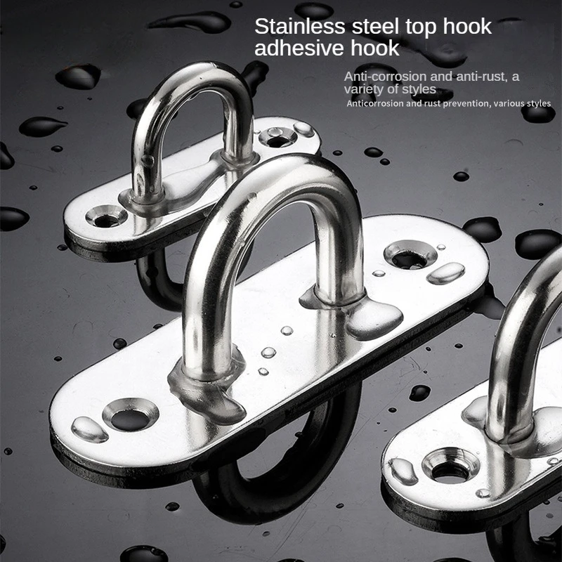 Thickened Stainless Steel U-shaped Hook, Solid Hanging Rod, Oval/square Ceiling Fan Hook Hardware. 