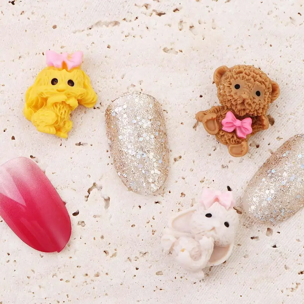 Three-dimensional Cute Puppy Animal Design Bear DIY Nail Art Nail Jewelry Cartoon Ornament 3D Nail Art Decorations